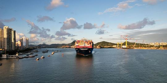 MSC Madhu B sailing near Brazil terminal